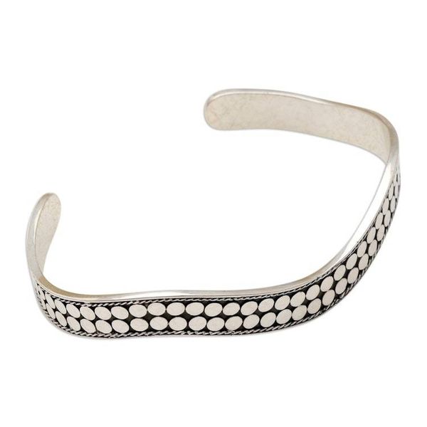 Alternate image for Hand Crafted Sterling Silver Cuff Bracelet Easy Peasy