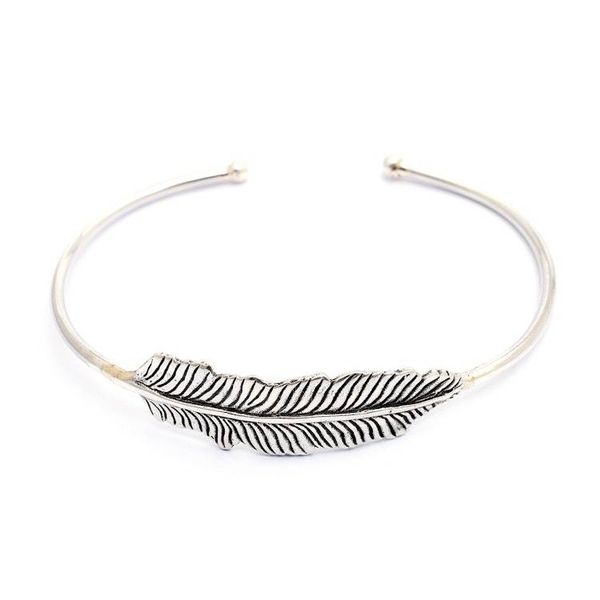 Alternate image for 925 Sterling Silver Feather Cuff Bracelet from Bali Alluring Feather