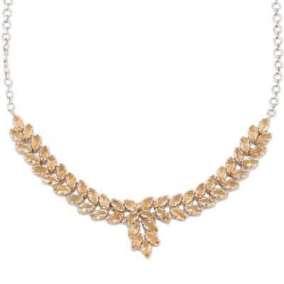 Alternate image for Pendant Necklace with 25 Carats of Citrine Treasured Garland