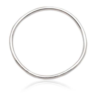 Alternate image for Polished Round Sterling Silver Bangle Bracelet Simplicity in the Round