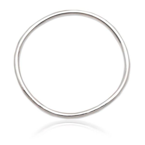 Alternate image for Polished Round Sterling Silver Bangle Bracelet Simplicity in the Round