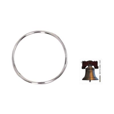 Alternate image for Polished Round Sterling Silver Bangle Bracelet Simplicity in the Round