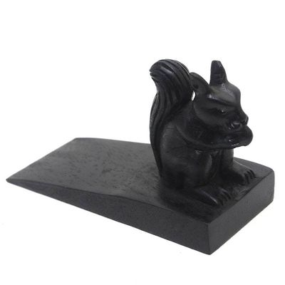 Alternate image for Handcrafted Wood Squirrel Doorstop in Black from Bali Helpful Squirrel in Black