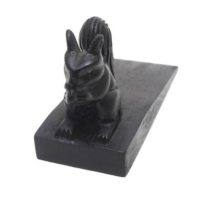 Alternate image for Handcrafted Wood Squirrel Doorstop in Black from Bali Helpful Squirrel in Black