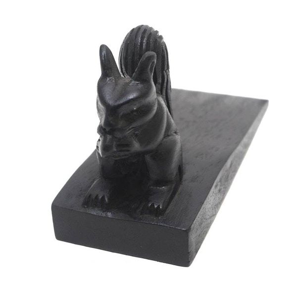 Alternate image for Handcrafted Wood Squirrel Doorstop in Black from Bali Helpful Squirrel in Black