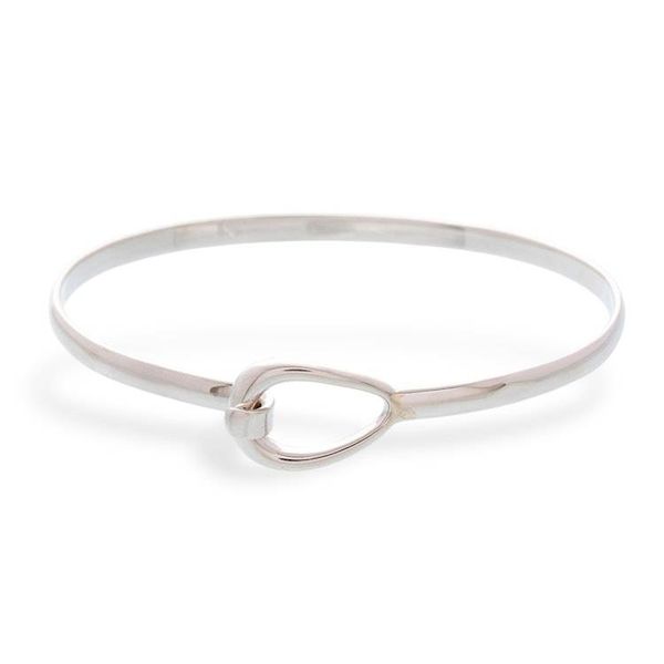 Alternate image for Artisan Made Sterling Silver Bangle Bracelet from Mexico Gleaming Tear
