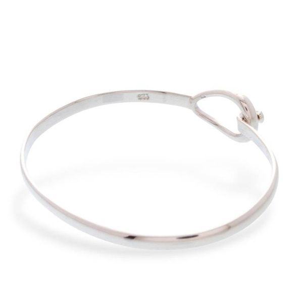 Alternate image for Artisan Made Sterling Silver Bangle Bracelet from Mexico Gleaming Tear