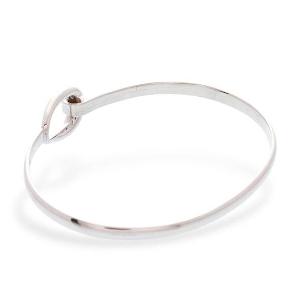Alternate image for Artisan Made Sterling Silver Bangle Bracelet from Mexico Gleaming Tear