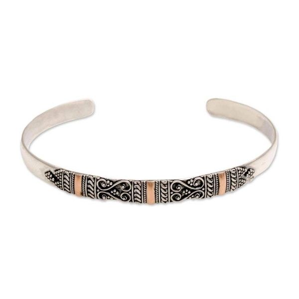 Alternate image for Gold Accent Balinese Silver Bracelet Sweetheart