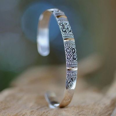 Alternate image for Gold Accent Balinese Silver Bracelet Sweetheart