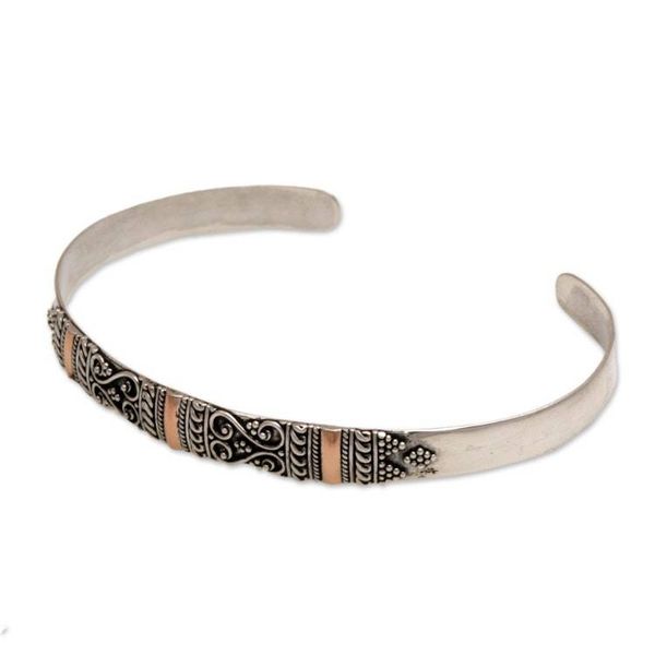 Alternate image for Gold Accent Balinese Silver Bracelet Sweetheart