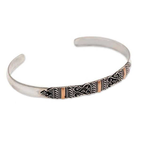 Alternate image for Gold Accent Balinese Silver Bracelet Sweetheart