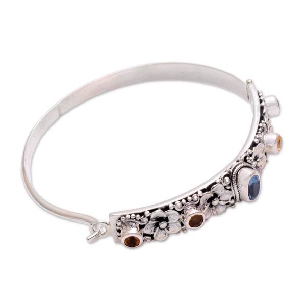 Alternate image for Blue Topaz and Citrine Bangle Bracelet from Bali Jepun Dynasty
