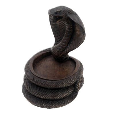 Alternate image for Carved Wood Cobra Catch-All Cobra Strike