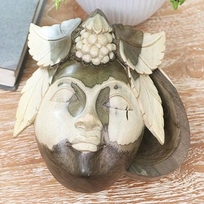 Primary image for Hibiscus Wood Decorative Box with Grape Motif Juicy Grapes