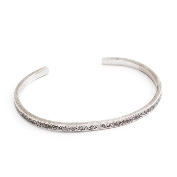 Alternate image for Oxidized and Polished Unisex Sterling Silver Cuff Bracelet Powerful Vestiges