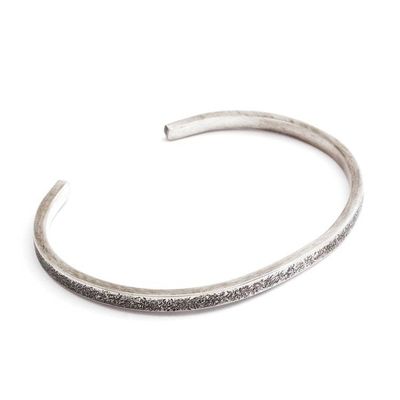 Alternate image for Oxidized and Polished Unisex Sterling Silver Cuff Bracelet Powerful Vestiges