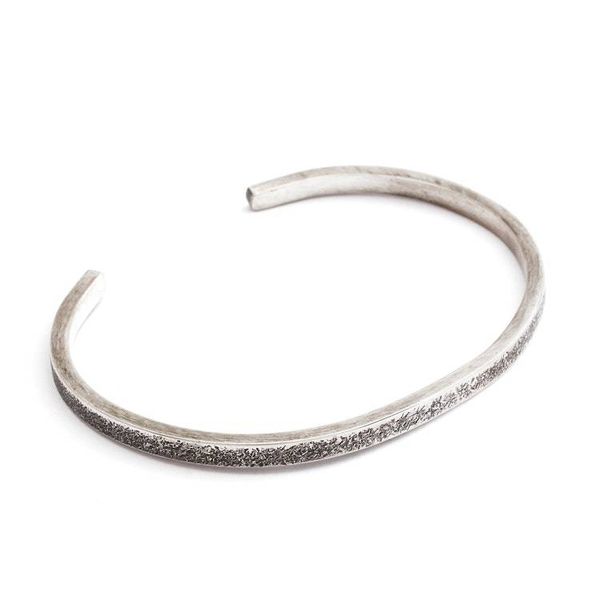Alternate image for Oxidized and Polished Unisex Sterling Silver Cuff Bracelet Powerful Vestiges