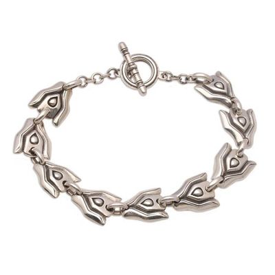 Alternate image for Sterling Silver Link Bracelet Crafted in Bali Nested Eyes