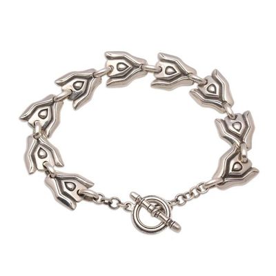 Alternate image for Sterling Silver Link Bracelet Crafted in Bali Nested Eyes