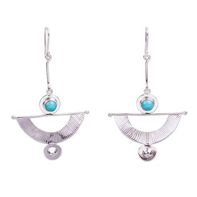 Alternate image for Taxco Sterling and Turquoise Earrings Ancient Icons