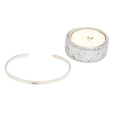 Alternate image for Polished Minimalist Sterling Silver Smile Cuff Bracelet Your Smile