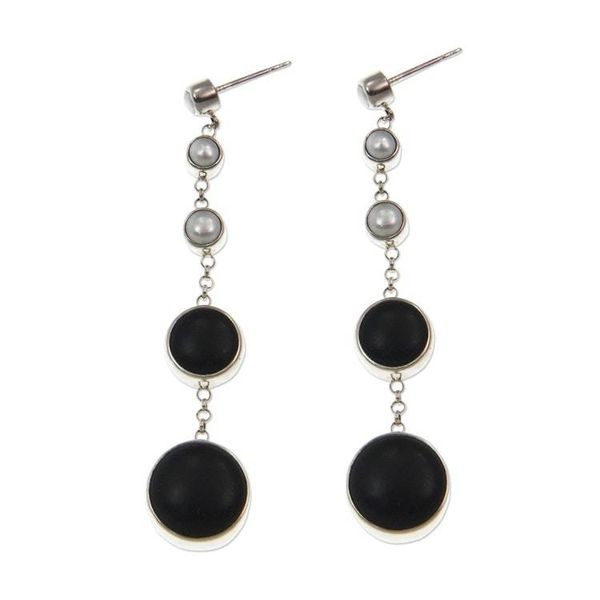 Alternate image for Cultured pearl dangle earrings Balinese Eclipse
