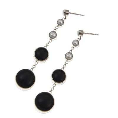 Alternate image for Cultured pearl dangle earrings Balinese Eclipse