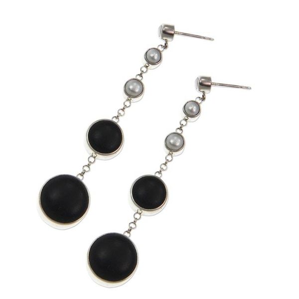 Alternate image for Cultured pearl dangle earrings Balinese Eclipse