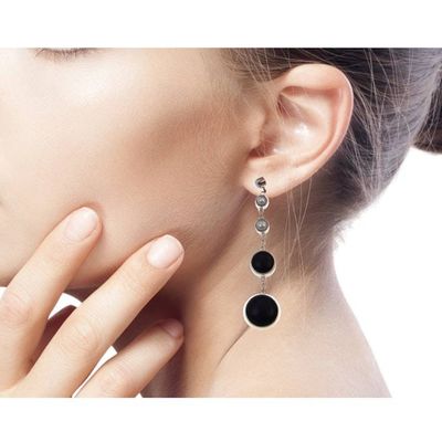 Alternate image for Cultured pearl dangle earrings Balinese Eclipse