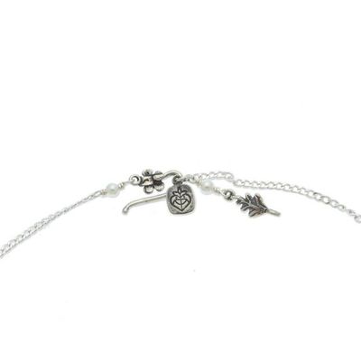 Alternate image for Leaf-Themed Cultured Pearl Sterling Silver Pendant Necklace Iridescent Pear