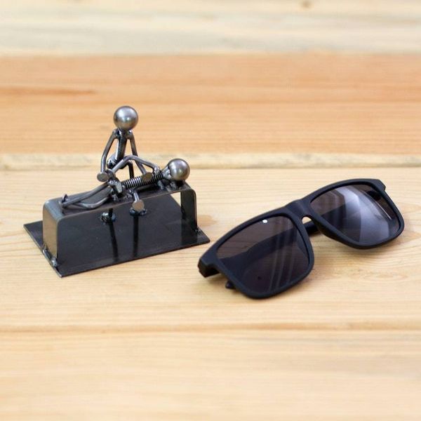 Alternate image for Chiropractor-Themed Rustic Modern Recycled Metal Figurine Healing Chiropractor