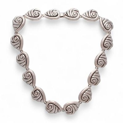 Alternate image for Sterling Silver Shell Link Necklace Voices from the Sea