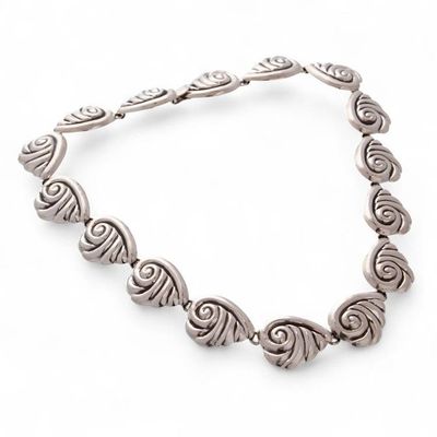 Alternate image for Sterling Silver Shell Link Necklace Voices from the Sea
