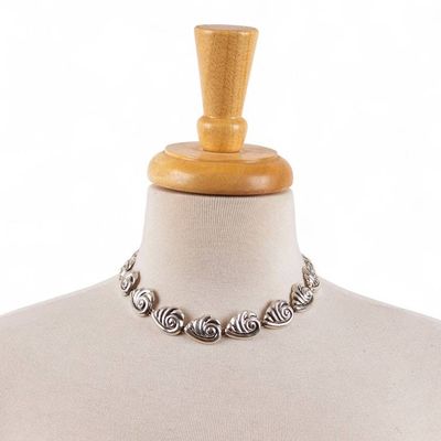 Alternate image for Sterling Silver Shell Link Necklace Voices from the Sea