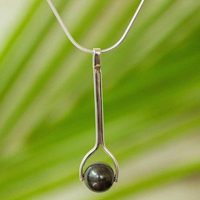 Alternate image for 950 Fine Silver Pendant Necklace from Mexico Nocturne Pendulum