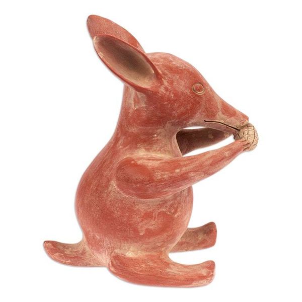 Alternate image for Handcrafted Ceramic Figurine of Mexican Marsupial Tlacuache Tlacuache