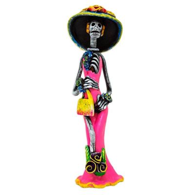 Alternate image for Catrina Day of the Dead Ceramic Sculpture from Mexico Gorgeous Catrina