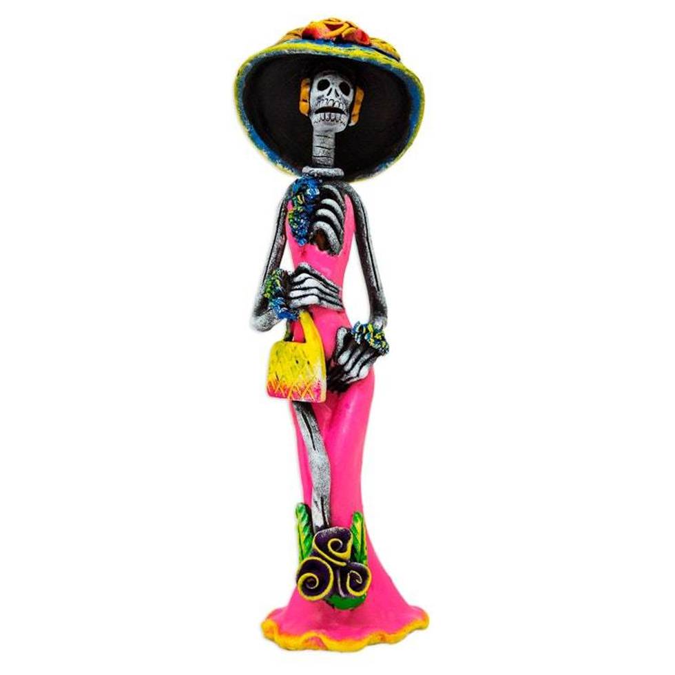 Catrina Day of the Dead Ceramic Sculpture from Mexico 'Gorgeous Catrina'