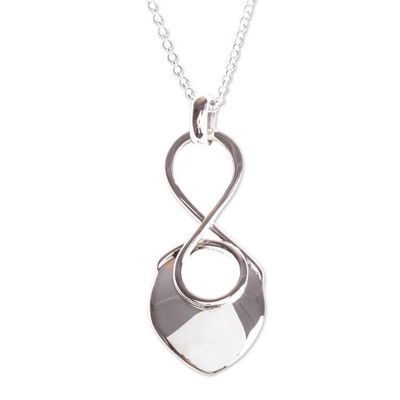 Alternate image for Modern Taxco Sterling Pendant Necklace from Mexico Infinite Glow