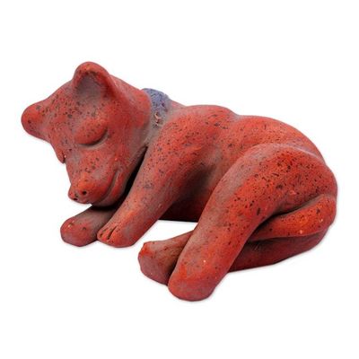 Alternate image for Mexico Archaeology Signed Handcrafted Ceramic Dog Sculpture Tlachichi Puppy