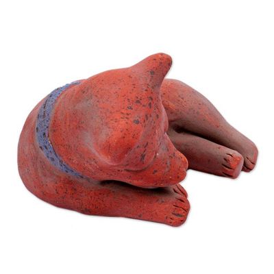 Alternate image for Mexico Archaeology Signed Handcrafted Ceramic Dog Sculpture Tlachichi Puppy
