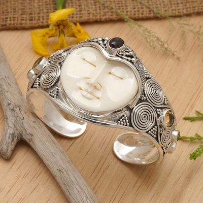 Alternate image for Handcrafted Sterling Silver Cuff Bracelet from Indonesia Imperial Woman
