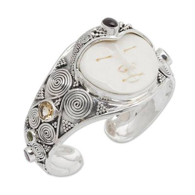 Alternate image for Handcrafted Sterling Silver Cuff Bracelet from Indonesia Imperial Woman