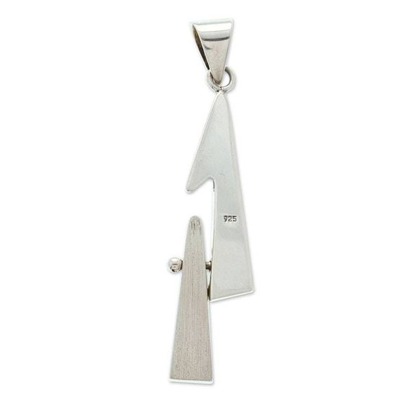 Alternate image for Matte Minimalist Sterling Silver Triangle Jewelry Set Triangle Towers