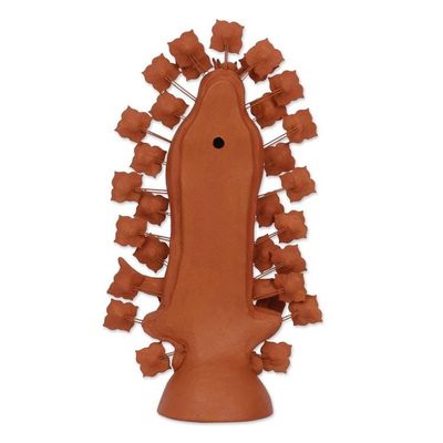Alternate image for Hand Sculpted Ceramic Sculpture of Virgin of Guadalupe Virgin of Guadalupe