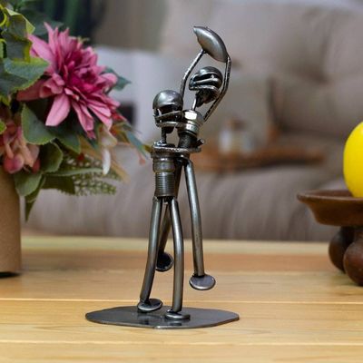 Alternate image for Football Sports-Themed Eco-Friendly Recycled Metal Sculpture American Tradition