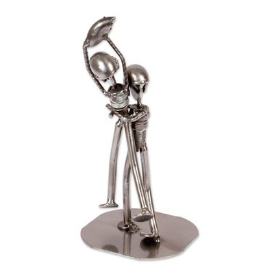 Alternate image for Football Sports-Themed Eco-Friendly Recycled Metal Sculpture American Tradition