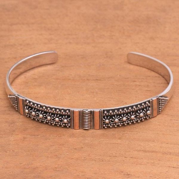 Alternate image for Sterling silver cuff bracelet Gold Night