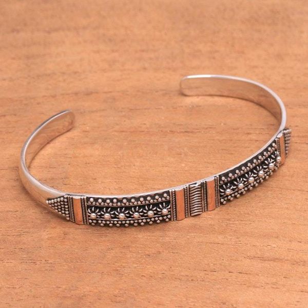Alternate image for Sterling silver cuff bracelet Gold Night